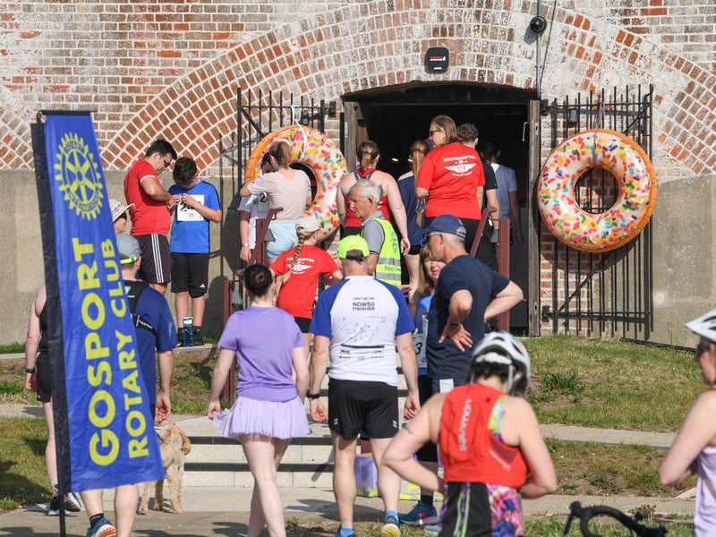 People registered before the event at The Diving Museum. 
Credit: Paul Jacobs/pictureexclusive.com