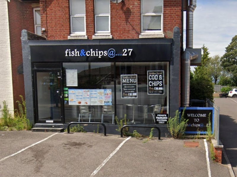 Fish & Chips @27 at 27 Station Road, Park Gate, Southampton was rated one on August 11.