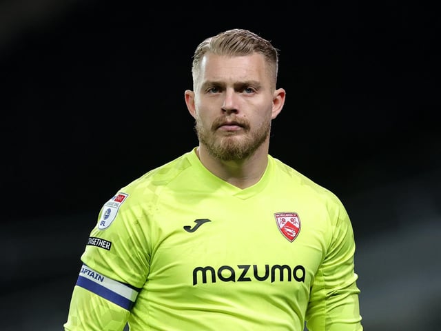 Club: Morecambe; Age: 30; Appearances: 39; Clean sheets: 6; WhoScored rating: 6.87.