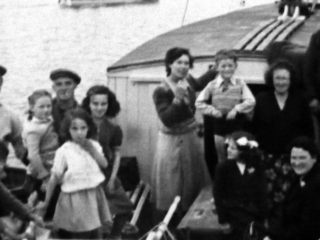 All aboard for a skylark. Can anyone recognise these people aboard a boat in Milton Lake? Please let me know.