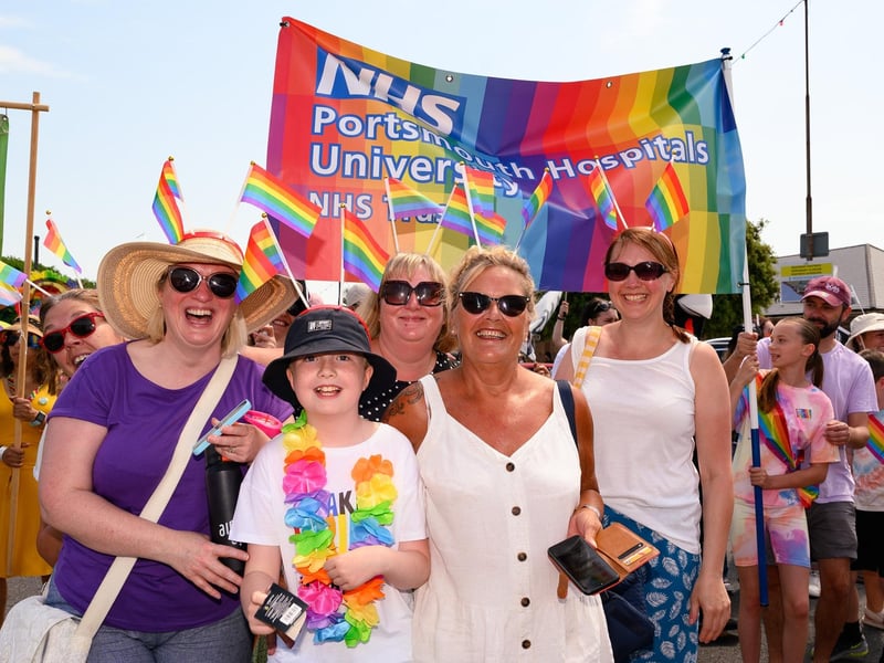 Pictured is: A group attending the Portsmouth Pride event.
Picture: Keith Woodland