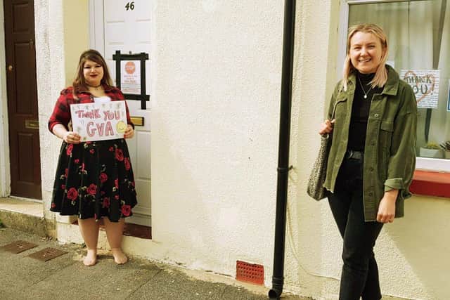 Danielle Anthony is a Covid-19 support volunteer from Gosport Voluntary Action who has been helping resident Michaela Hampshire with her shopping