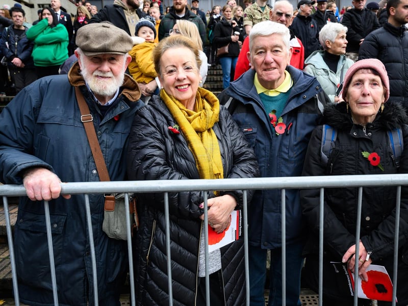 Pictured is: Rodney & Angela Cave with Raymond & Pauline Mayhew.
Picture: Keith Woodland (121121-4)