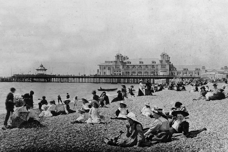 South Parade Pier and the beach at Southsea photographed about the turn of the century. Picture: costen.co.uk