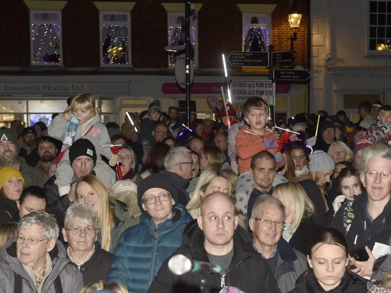 Emsworth Christmas Lights were switched on during Friday evening, November 28, 2025, in St Peter's Square, Emsworth.Picture: Sarah Standing (281125-3232)