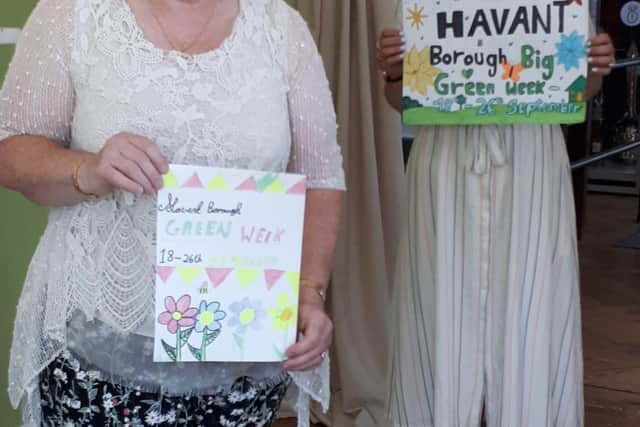 From left: cllr Rosy Raines, the mayor of Havant, and Sophie Fullerlove, director of the Spring Arts Centre