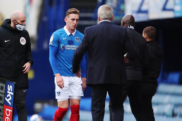 Ronan Curtis was substituted in Pompey's loss to Doncaster. Picture: Joe Pepler
