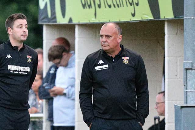 Fareham boss Pete Stiles, right. Picture: Chris Moorhouse (jpns 170821-13)
