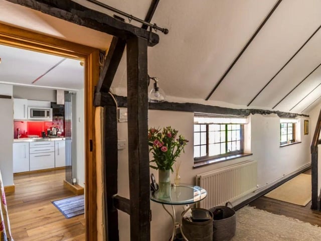 This property comes with four bedrooms, two bathrooms and four reception rooms as well as a spacious garden.