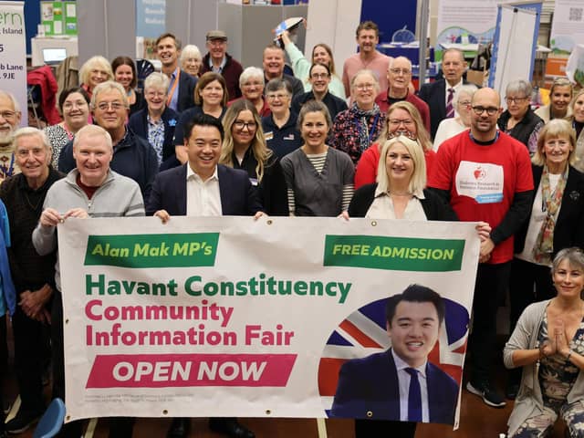 Alan Mak MP and exhibitors at last year's Community Information Fair