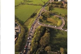 The new bypass will start at Crossbush junction, currently a major bottleneck heading towards Arundel from the east. Picture: Highways England.