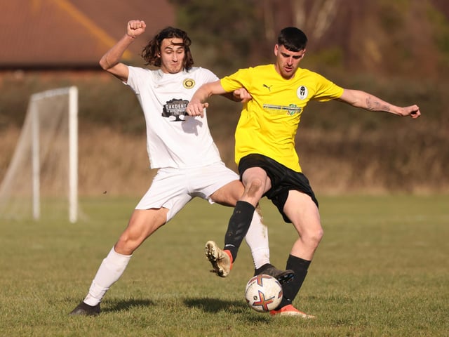 Pompey Chimes (white) v Sarisbury Spartans. Picture by Kevin Shipp