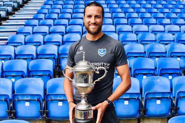 Christian Burgess receiving the 2019-20 The News/Sport’s Mail Player of the Season.
