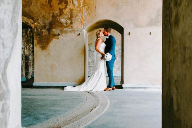 Mr & Mrs McGarry's wedding day on September 26 - the last Saturday before the Covid 19 '15 rule' came into action. Picture: Beside The Seaside Photography