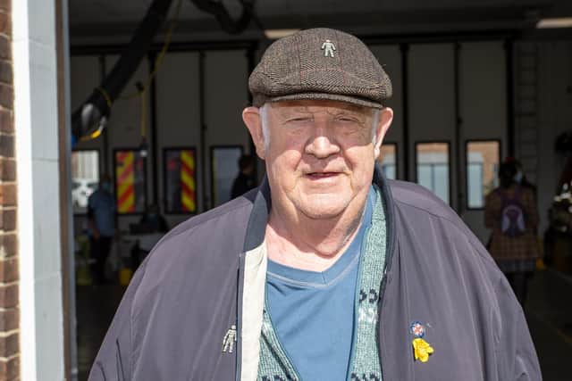 Jeff Gray, 79 from Hilsea received his booster jab on Thursday afternoon from Cosham Fire Station during their drop in session from 12 noon to 6pm. Photos by Alex Shute.



Pictured - Jeff Gray