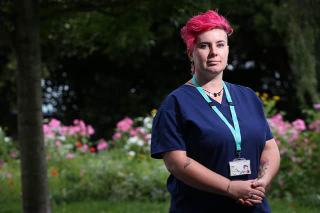 New Zealander Amber Tasker, a nurse, is crowdfunding in order to pay her UK residency fees, so that she may continue to work and live in this country Picture: Chris Moorhouse (jpns 090821-17)