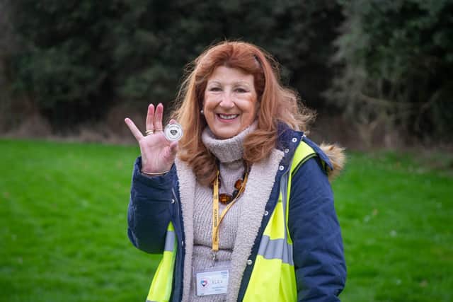 1 year anniversary of vaccines at St James Hospital, Portsmouth on Tuesday 1 February 2022
Pictured: Pictured: Volunteer Alexandra Sard at St James Hospital vaccine centre
Picture: Habibur Rahman