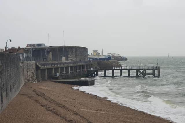 Stormy conditions in Old Portsmouth. Picture: Habibur Rahman