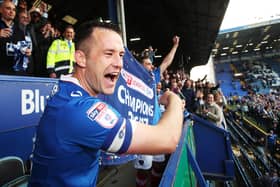 Flashback - Michael Doyle celebrates winning the EFL League 2 title at Fratton Park in May 217. Photo by Joe Pepler/Digital South.