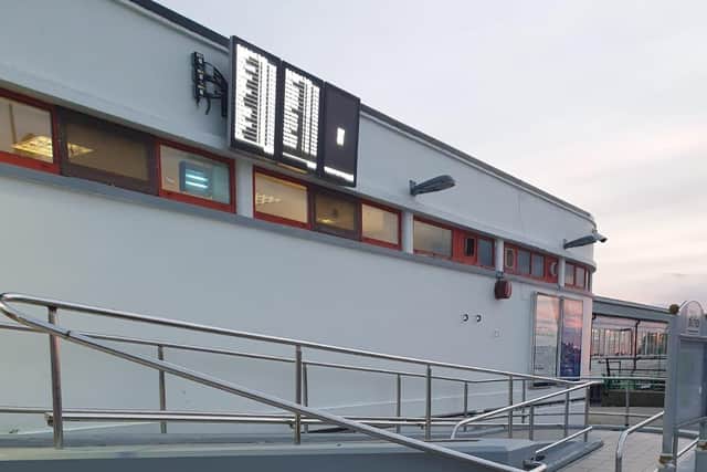 Photos show Portsmouth Harbour railway station with a new lick of paint after work by South Western Railway. Picture: South Western Railway