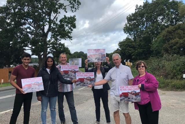 Campaigners outside Five Oaks Farm in Shedfield. Picture: Supplied