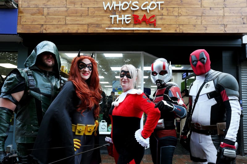 Cosmic All Cosplay group. Opening of Who's Got The Bag sweet shop in High Street, Gosport
Picture: Chris Moorhouse (jpns 211023-33)