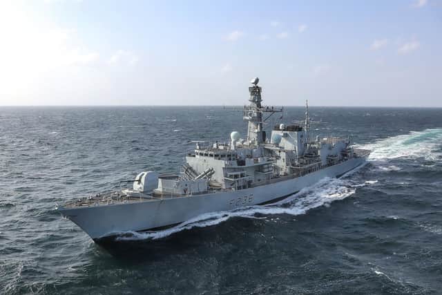 Pictured: HMS Montrose carrying out duties, protecting British shipping in the Gulf. Photo: Royal Navy