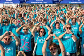 Mass love at Canoe Lake prior to the Memory Walk. Picture: Mike Cooter