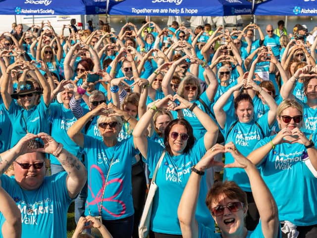 Mass love at Canoe Lake prior to the Memory Walk. Picture: Mike Cooter