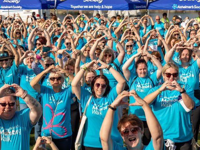 Mass love at Canoe Lake prior to the Memory Walk. Picture: Mike Cooter