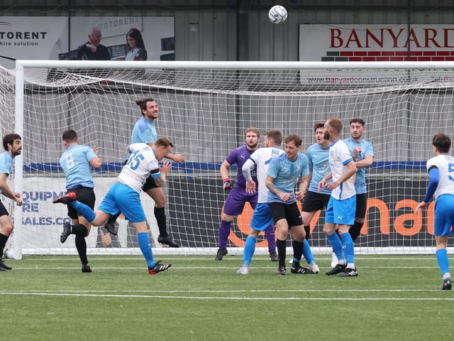 Wicor Mill (blue) v AC Copnor. Picture by Kevin Shipp