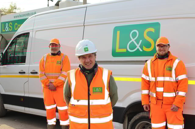 Shaun Wright, Steve Harman, Joshua Cole from L&S Waste Management in Fareham