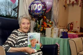 Ivy Kingswell celebrating her 100th birthday. Picture: Allan Hutchings (151755-516)