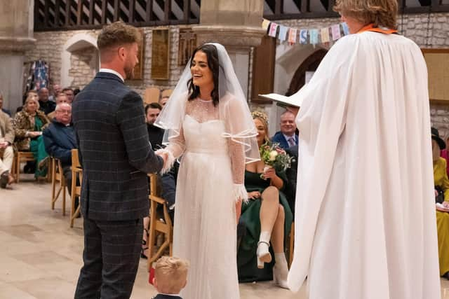 Ellie and Steven 'Loz' Lawrence's wedding on December 3, 2022 at St Mary's Church, on Hayling Island. Photos: Carla Mortimer Photography.