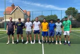 Lee v Chichester men’s 1 (from left): Chris Muller, Josh Maitland, Tom Chattell, Dan Eldred, Stuart Marks, Jimmy Marks, Joe Glover, Adam Kamruddin