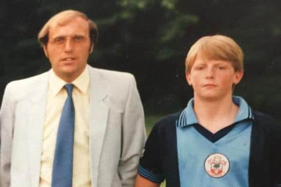 Southampton youth coach Bob Higgins with Lee Smith in 1984.