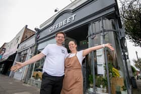 Joint owners, Peter Axworthy and Vicky Allen, at Offbeet Vegan Cafe in Albert Road, Southsea. Picture: Habibur Rahman