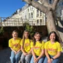 Head Girl, Emma (left) and deputies, Rosie, Effie and Jasmine