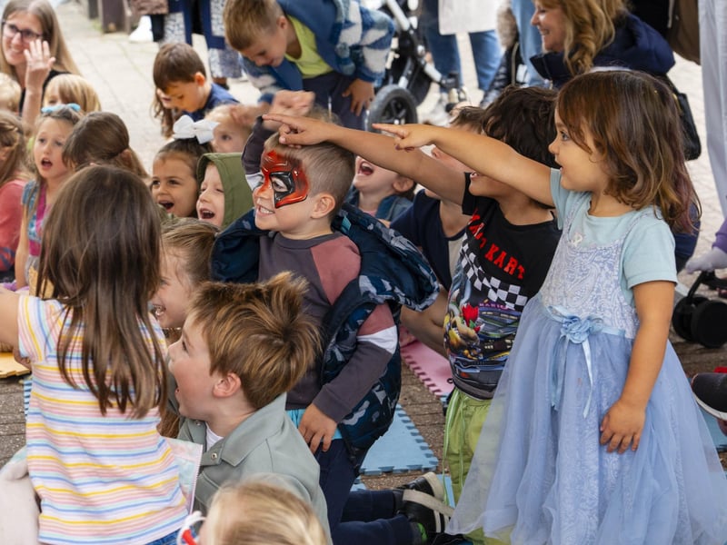Children watching Captain Crossbones at Port Solent. Picture: Matthew Clark