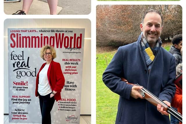 Sarah now 3.5 Stone lighter and husband Lee now 7.5 Stone lighter.