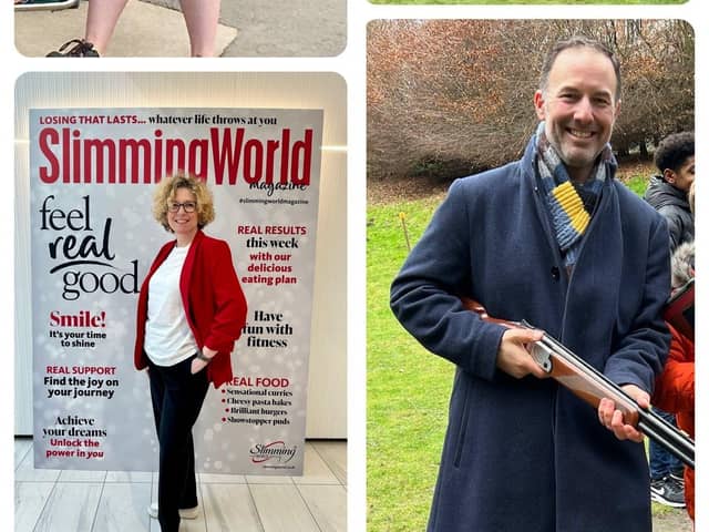 Sarah now 3.5 Stone lighter and husband Lee now 7.5 Stone lighter.