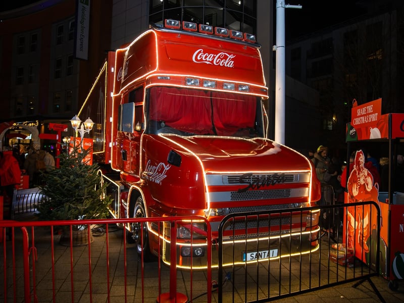 Pictured - Crowds gathering to get a look at the famous truck. Photos by Alex Shute