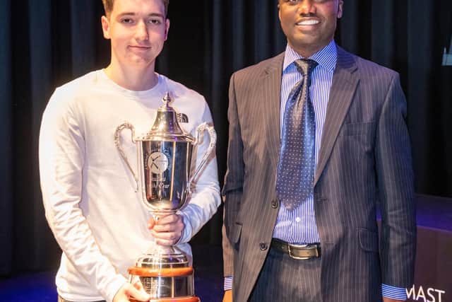 The award presentation.