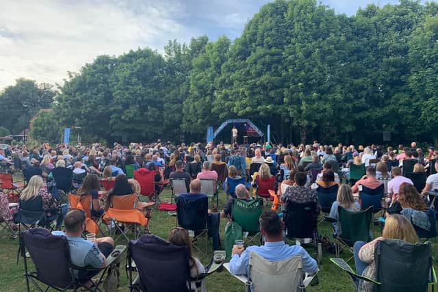 The audience at one of the Comedy Under The Stars shows at The Farmer Inn, Catherington. Picture by James Alderson