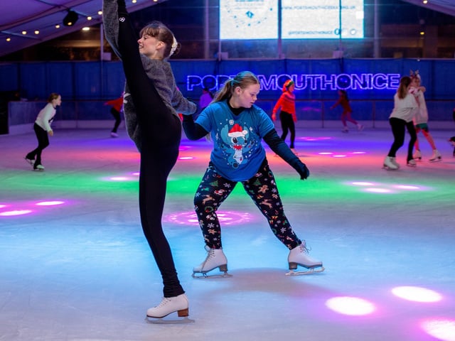 Children dancing on the ice on launch night