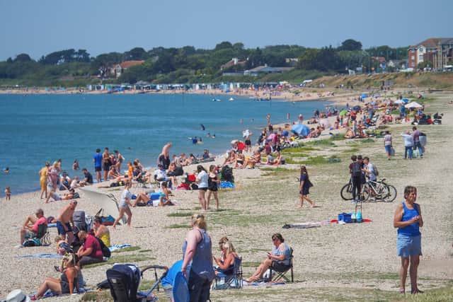 GV of Lee-on-the-Solent during hotest day of the year on 24 June 2020. Picture: Habibur Rahman