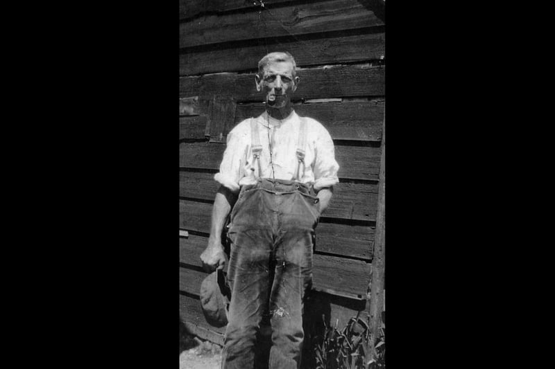 The last shepherd on Farlington Marshes, Harry Holcombe. It was not that many years ago that sheep were herded onto Farlington Marshes. To care for them, shepherds were needed and the last of these was Harry Holcombe. The 140 acre Masons Farm was his home. The photo was loaned by Jenny Vincent, his granddaughter. Harry Holcombe is pictured in his later years here, in about 1930.