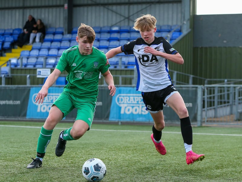 Fleur de Lys Victory (white) v Cowplain Youth. Picture: Chris Moorhouse