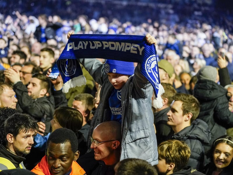 Pompey fans celebrate their League One title success. Picture: Jason Brown/ProSportsImages
