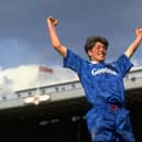 Darren Anderton celebrates scoring for Pompey during the FA Cup semi-final against Liverpool in 1992
Picture: Shaun  Botterill/Allsport